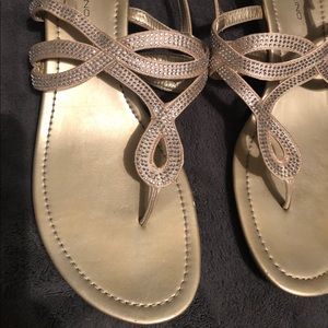 Bandolino Gold Wedge Sandal